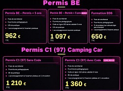 TARIFS BE et C1 97